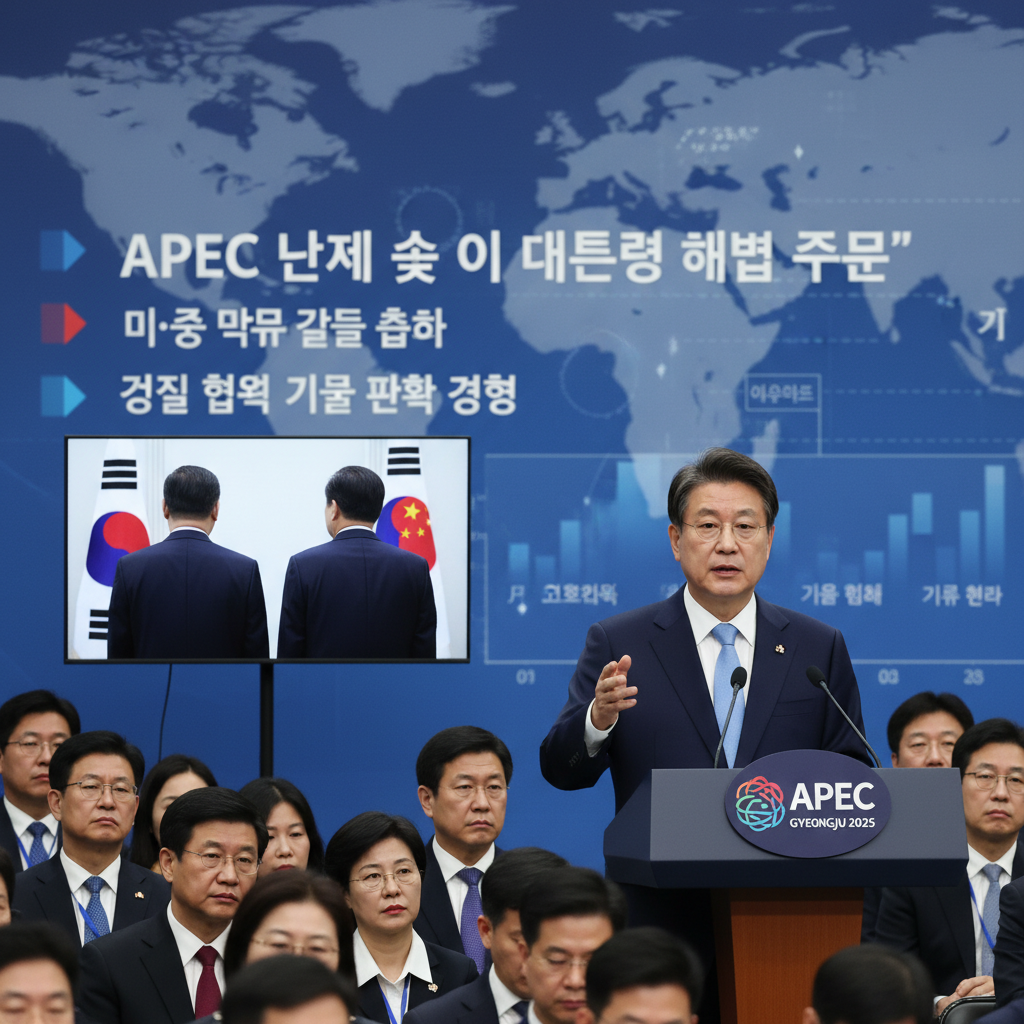 APEC 난제 속 이 대통령 해법 주목 (국민의힘 시각)