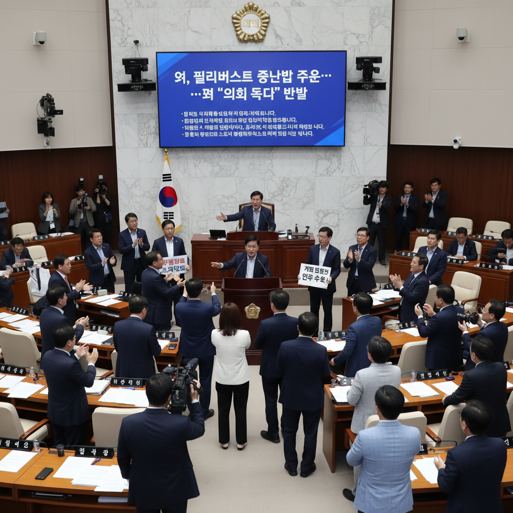 與, 필리버스터 중단법 추진…국힘