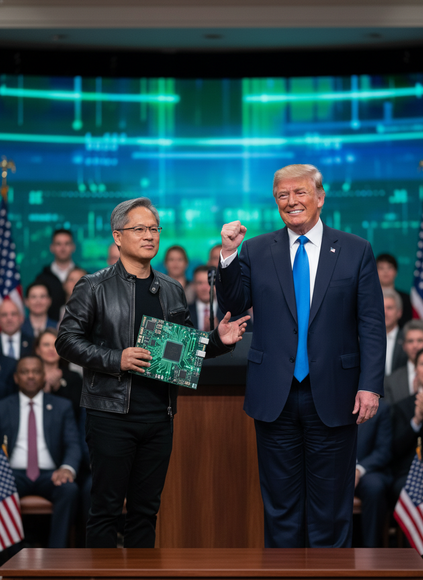 엔비디아 시총 5조 달러 돌파, AI 낙관론